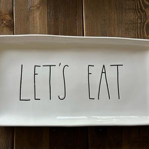 Rae Dunn M stamped Let’s Eat tray